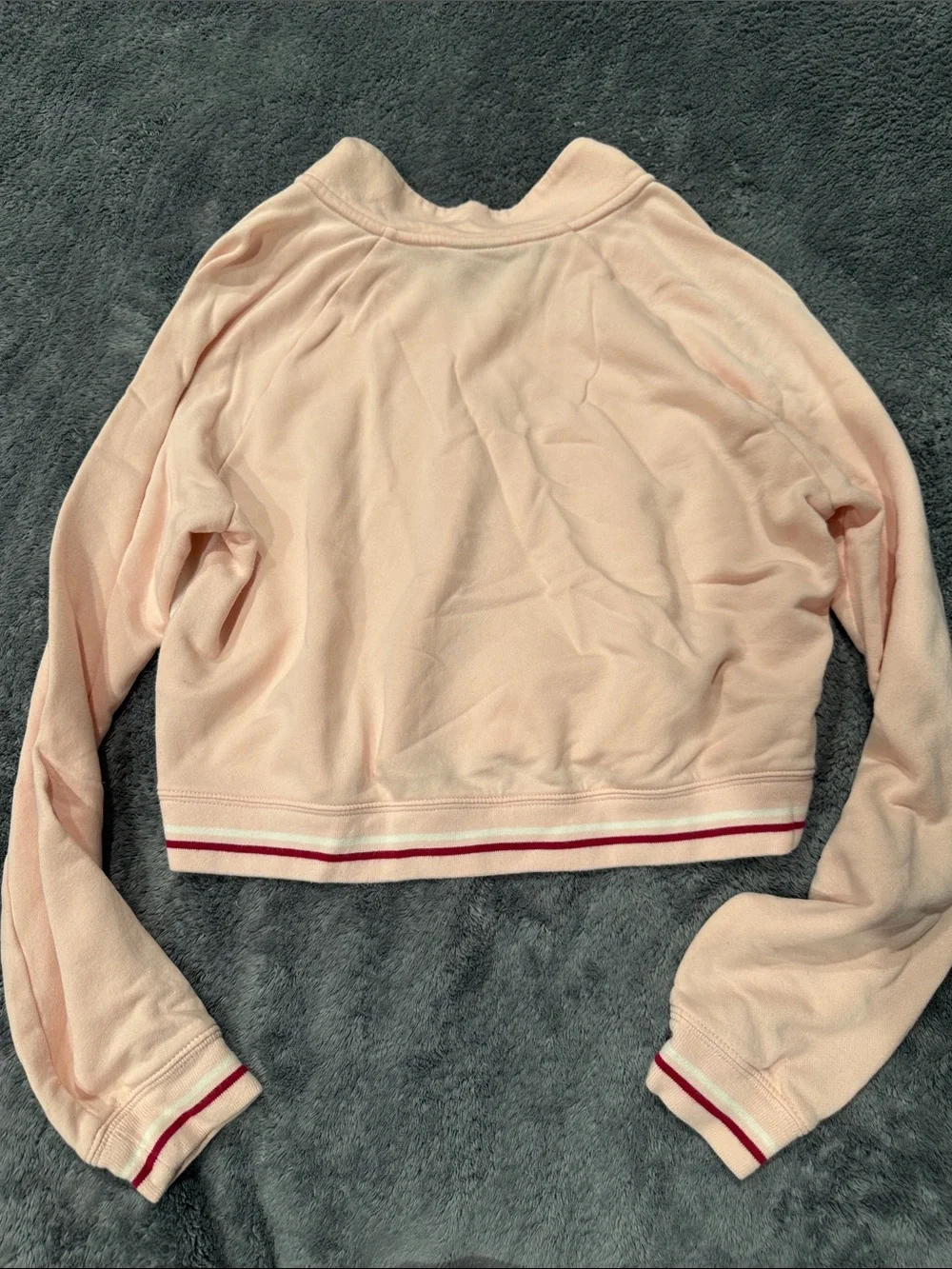 Nike Pink and White Half-Zip Colorblock Pullover